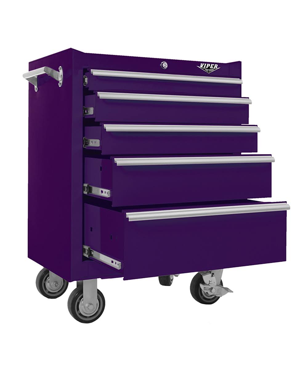 Purple 5 Drawer Rolling Tool Cabinet P70955