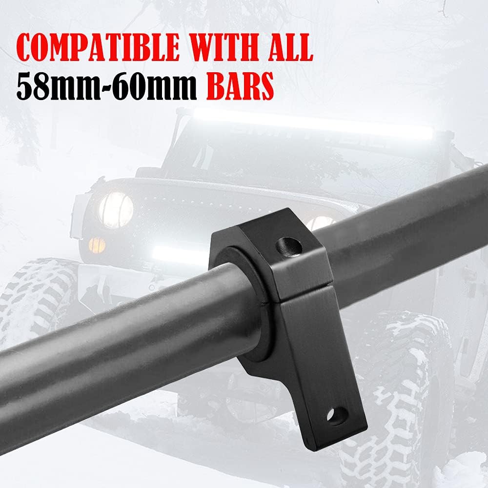 2.283 Inch LED Mounting Brackets Tube Clamp Mount 2PCS U9637