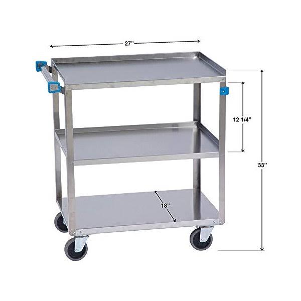 Stainless Steel 3 Shelf Utility Cart Y3296
