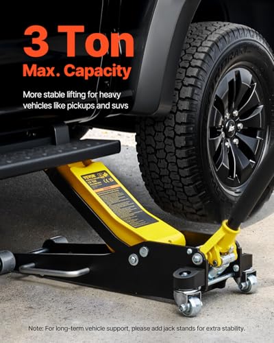 3 Ton Low Profile Aluminum Steel Racing Floor Jack with Dual Pistons Quick Lift Pump U9773
