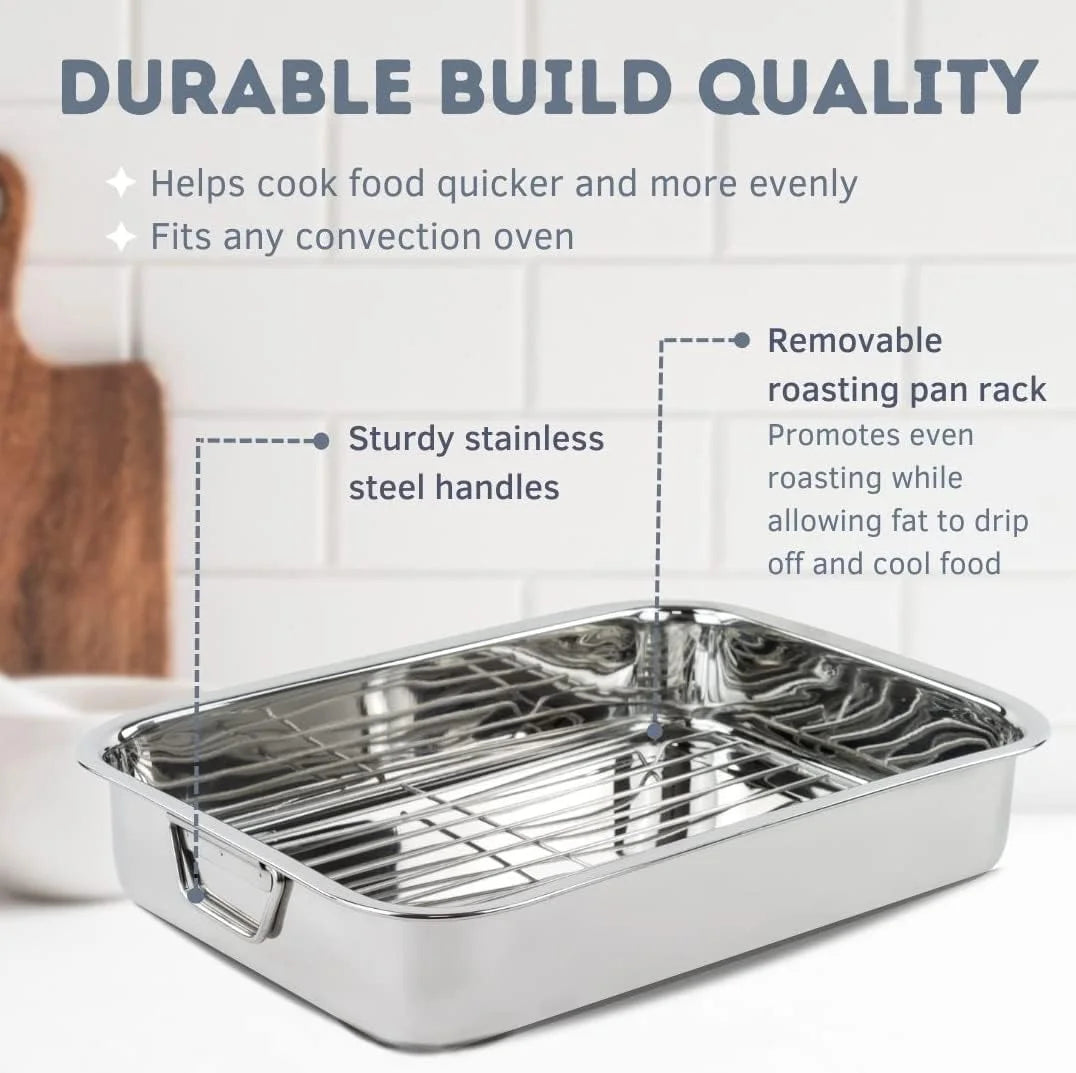 16" Rectangular Stainless Steel Baking Tray B28985