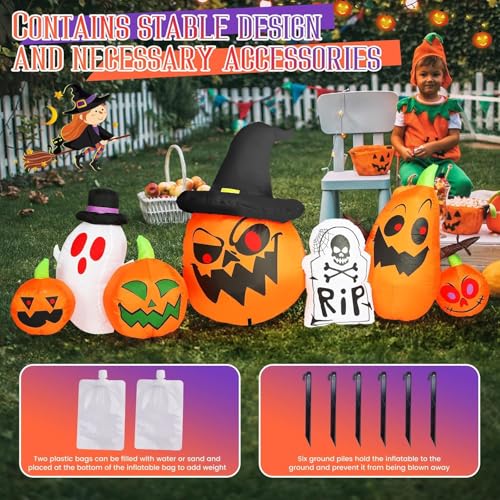 8FT Halloween Inflatable Decorations with LED Lights V84161