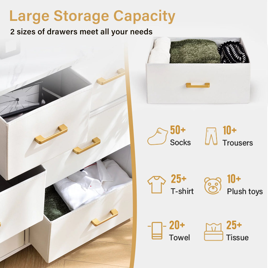 6 Drawer Fabric Dresser D722457