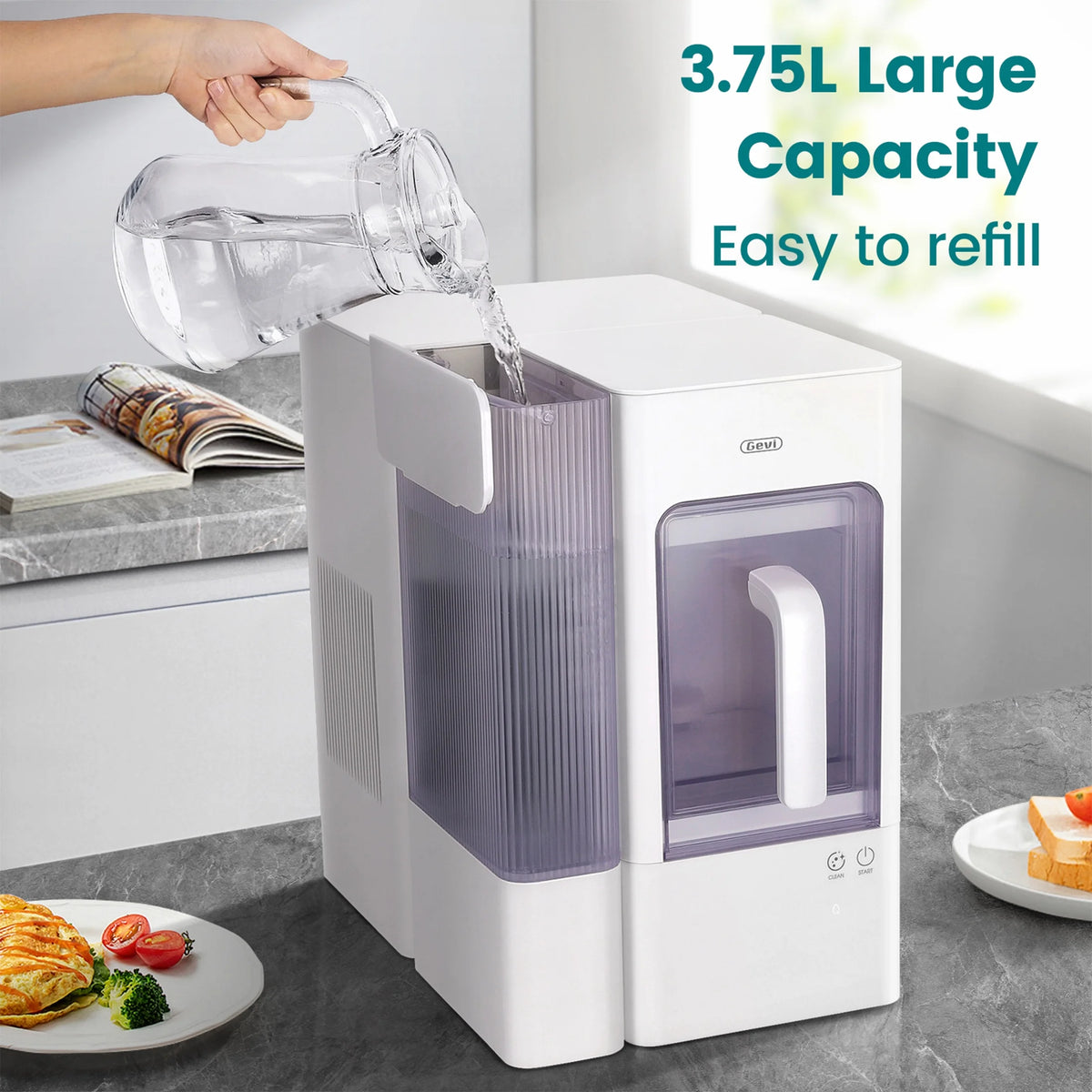 White Countertop Ice Maker with Soft Chewable Ice A532