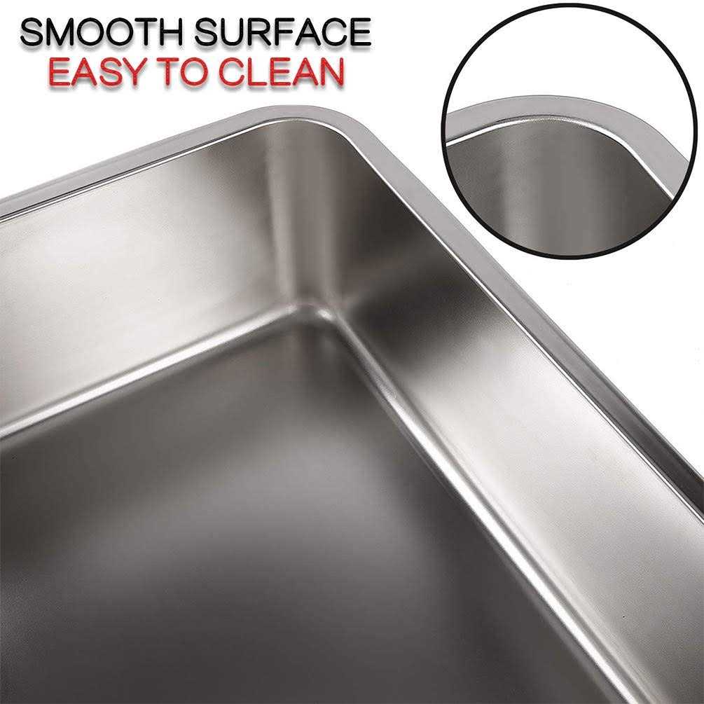 Stainless Steel Cat and Rabbit Litter Box U98109