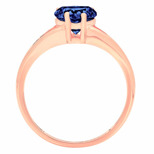 18K Rose Gold Solitaire Ring S25916
