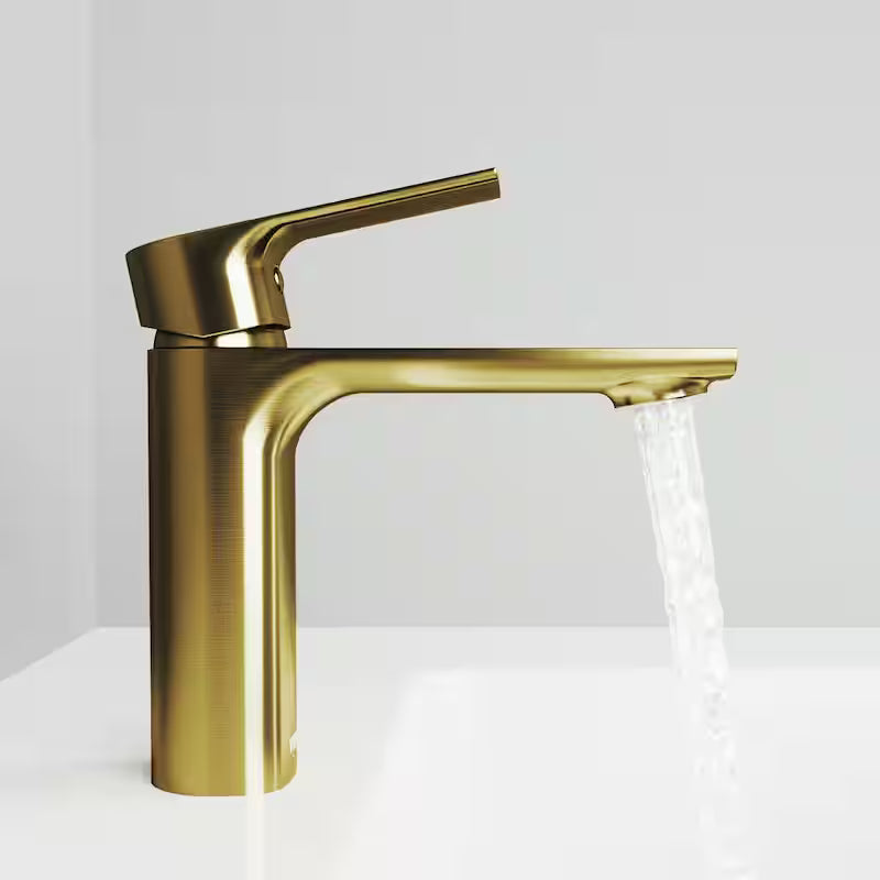 Single Handle Single-Hole Bathroom Faucet Matte Brushed Gold G276910