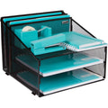 Metal Mesh Office Desk Organizer with 3 Paper Trays L7350