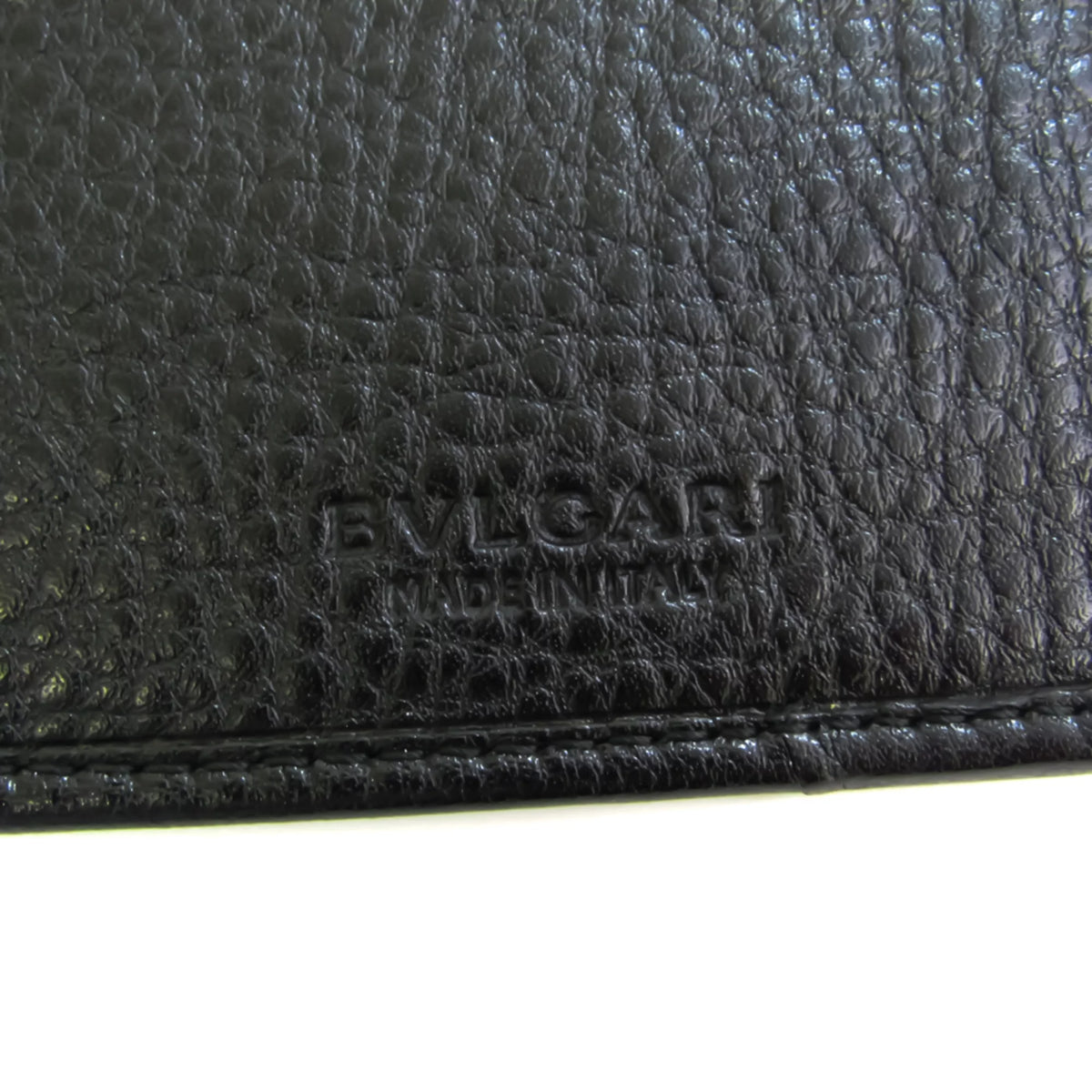Pre-Owned Black Leather Long Wallet O8807