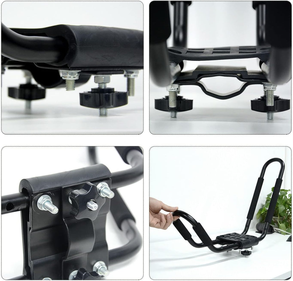 2PCS J-Bar Kayak Roof Rack with 2 7.2Ft Ratchet Lashing Straps V808