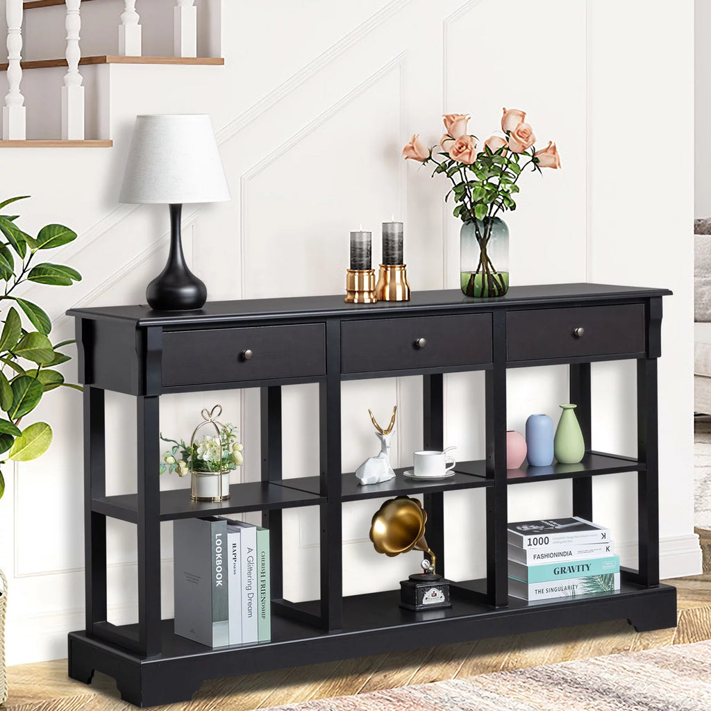 Console Table with Drawers and Shelves D35104