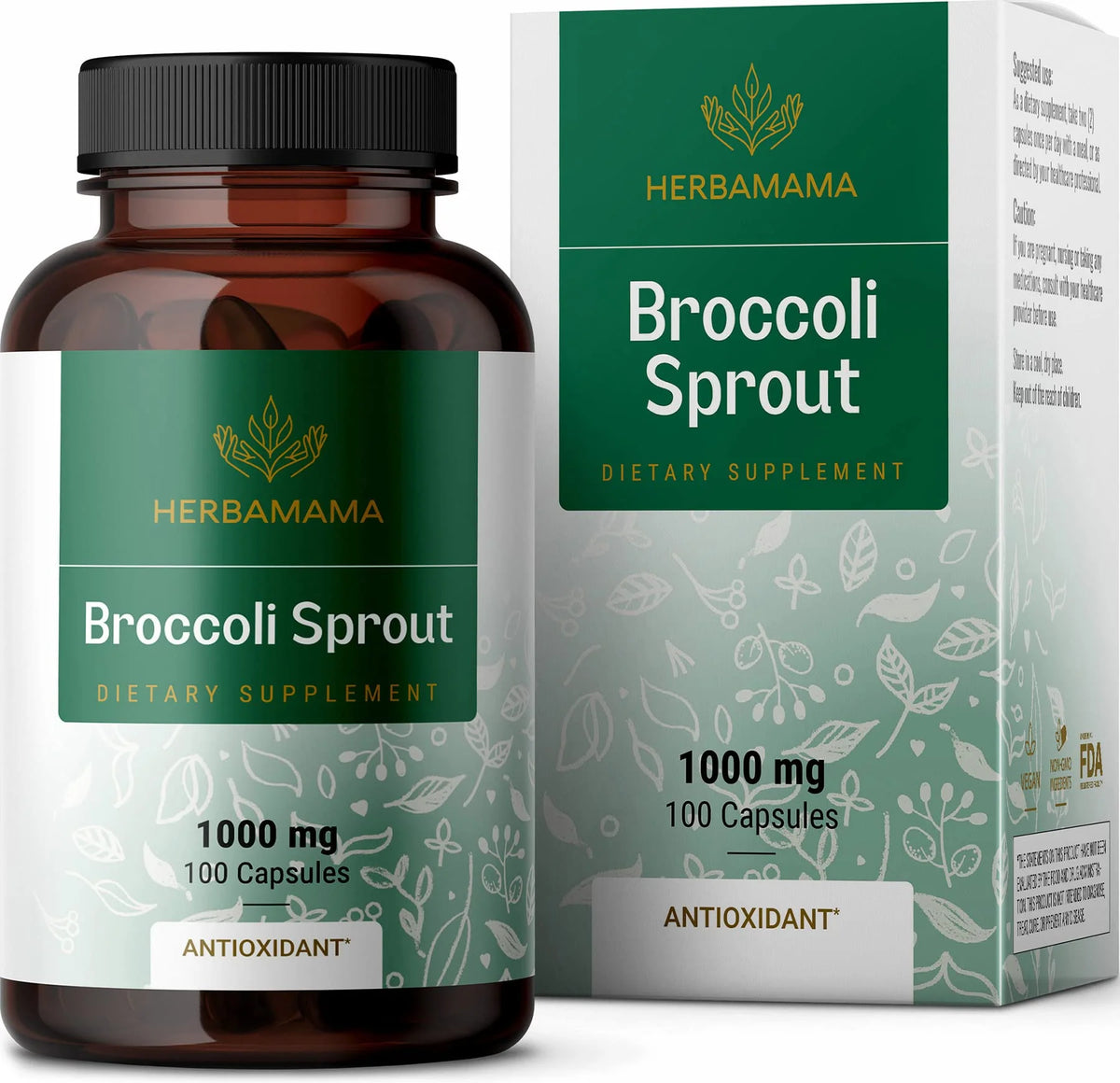Broccoli Sprouts Capsules 1000mg 100 Caps Q584