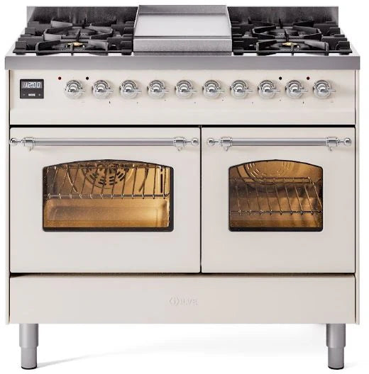 Antique White Dual Fuel Propane Gas Range O761380