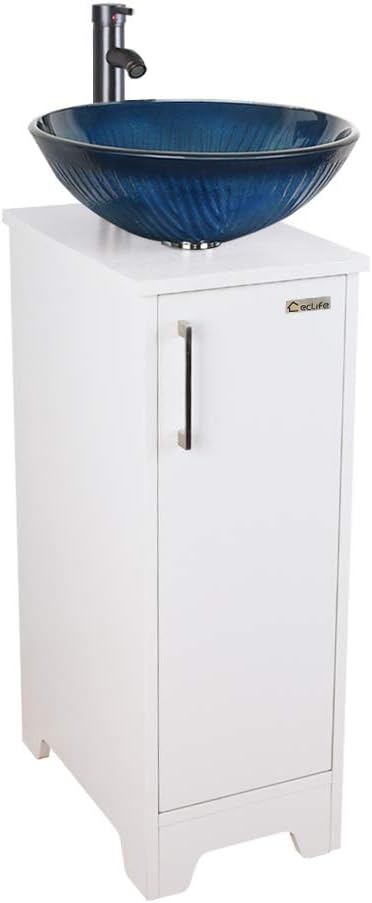 13 inch White Free Standing Bathroom Vanity J56230