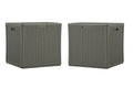 60 Gallon Resin Outdoor Storage Deck Box 2 Pack A11654