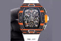 Black Orange Skeleton Dial Watch Y83638