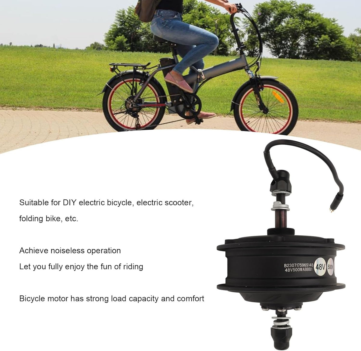 48V 500W Electric Bicycle Rear Drive Hub Motor H98263