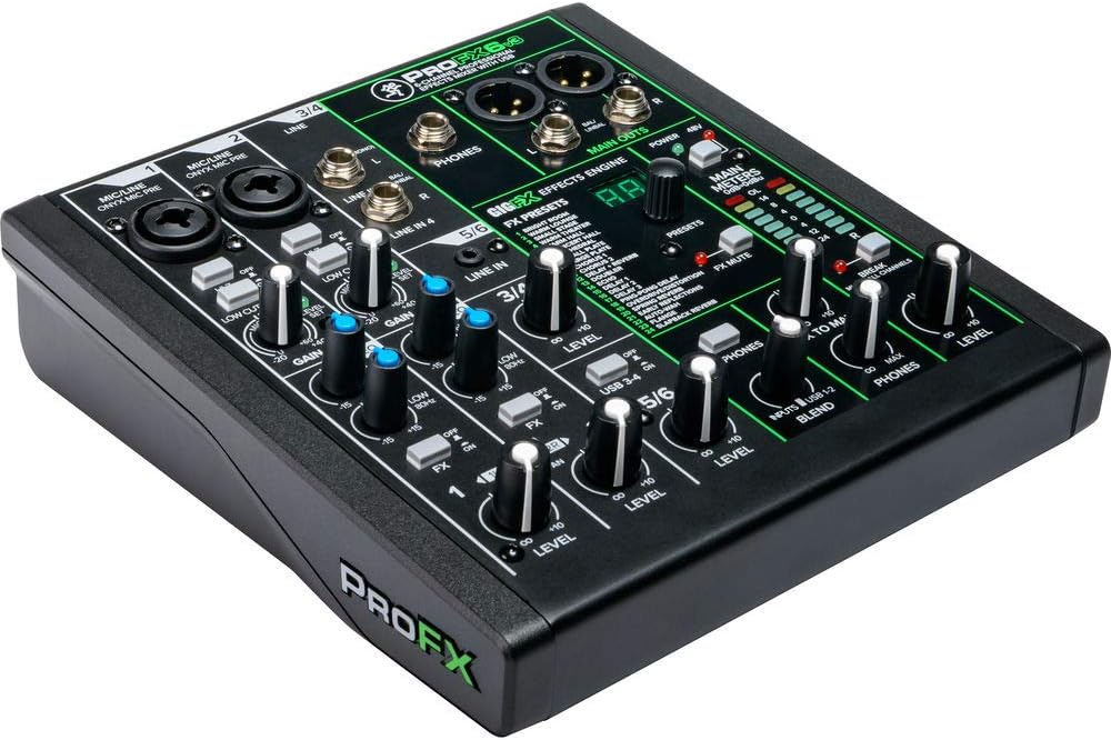 6-Channel Mixer with Built-In FX and Mixer Bag H6148