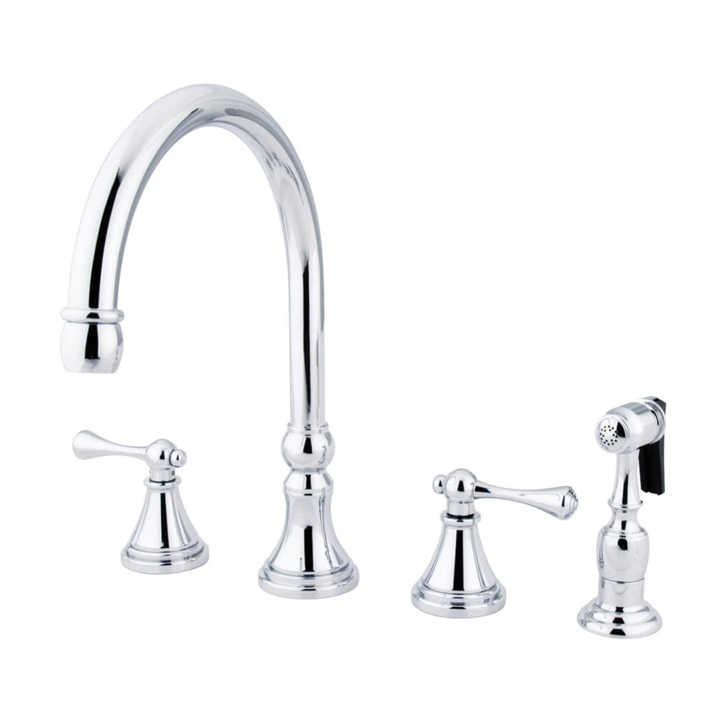 Widespread Kitchen Faucet with Brass Sprayer M9921