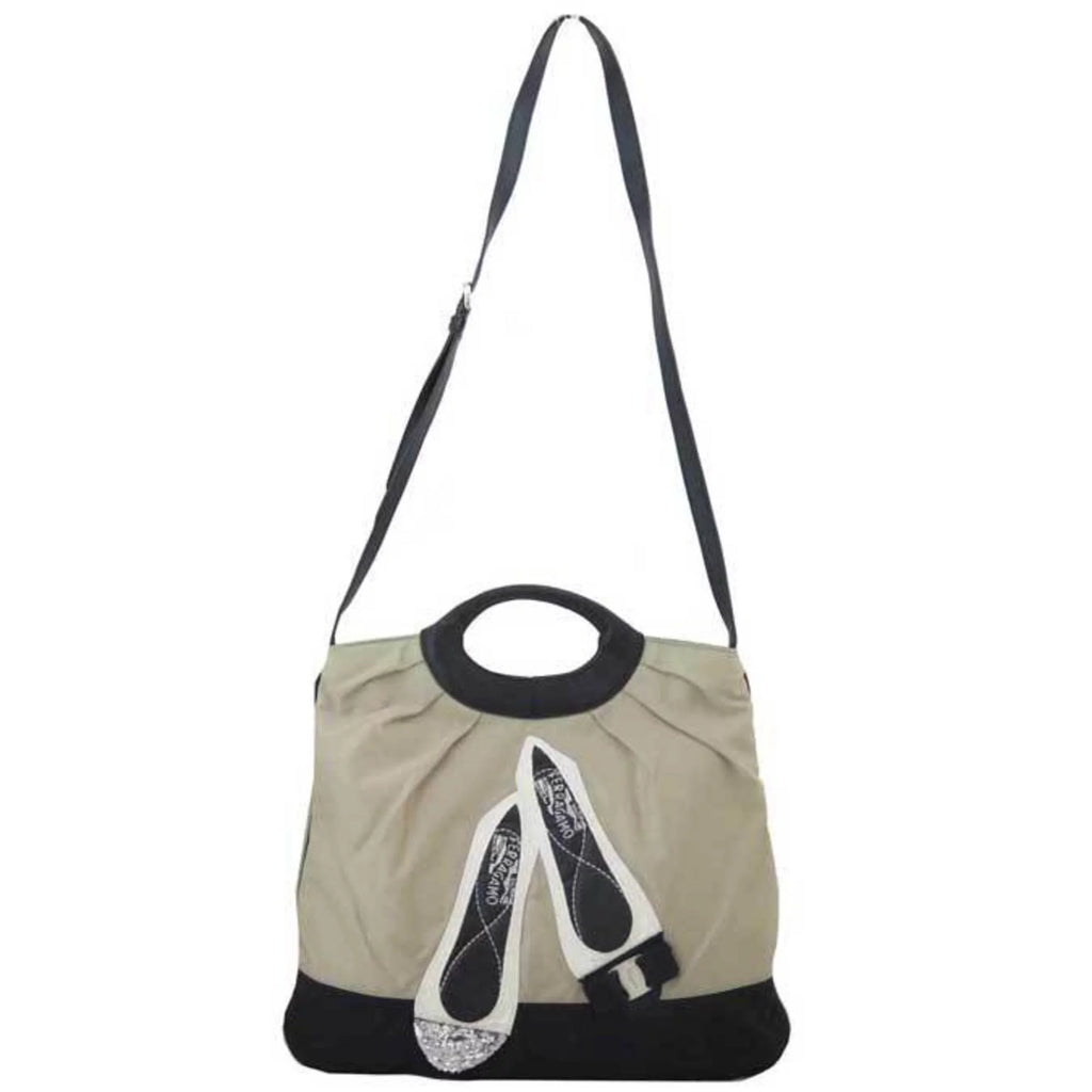 Pre-Owned Nylon Leather Handbag Shoulder Bag U49295