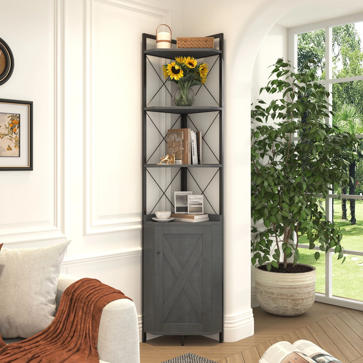 5-Tier Corner Shelf with Storage G59140
