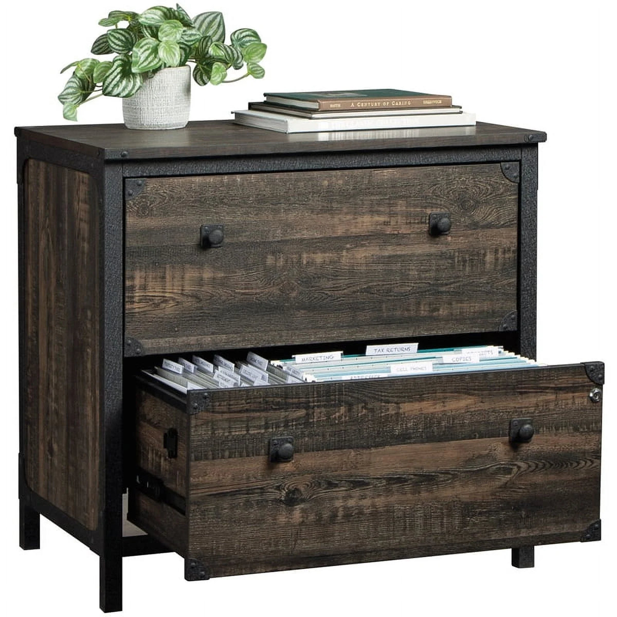 2-Piece Lateral File and Library Hutch Set A196417