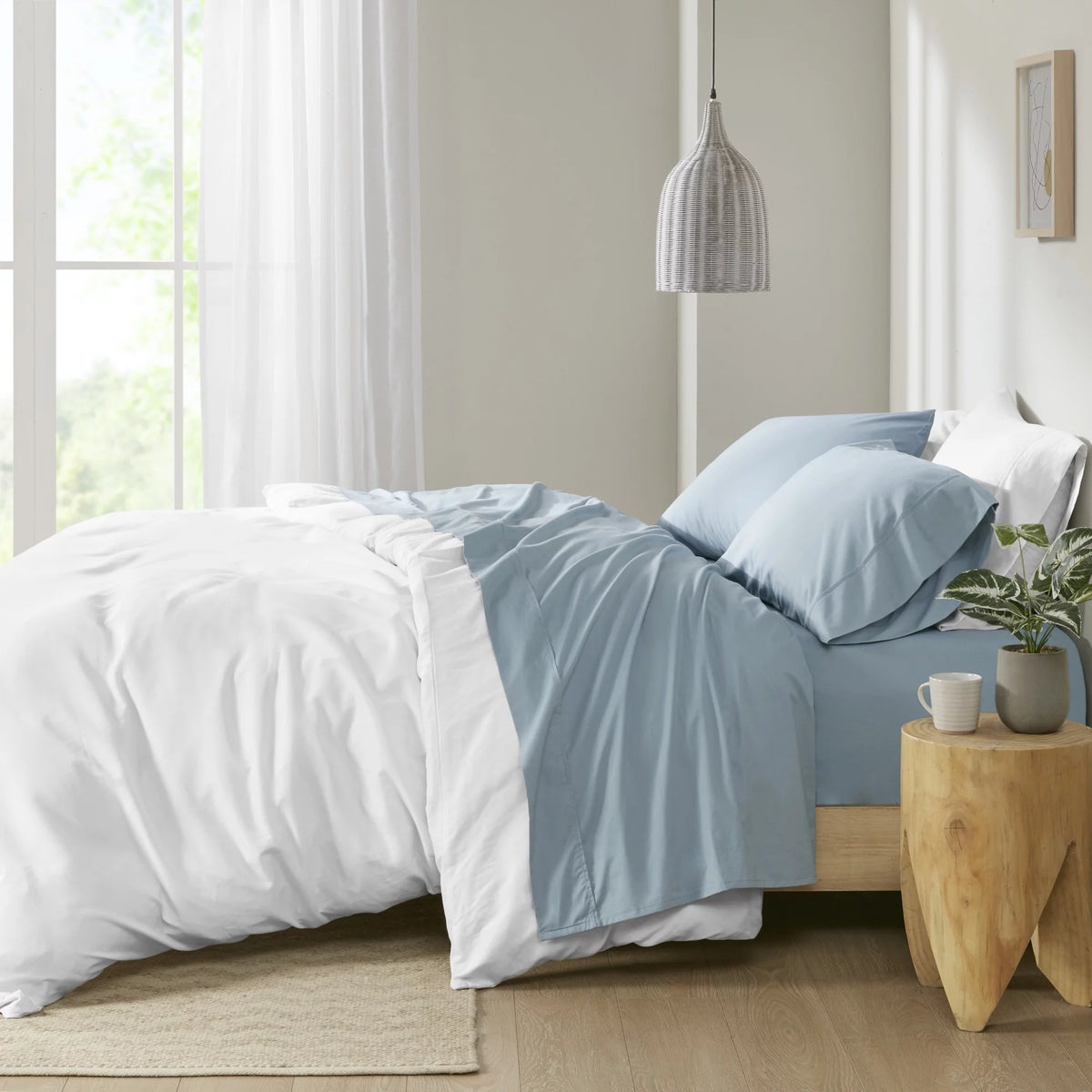 200 Thread Count Cotton Percale Sheet Set Cal King N798
