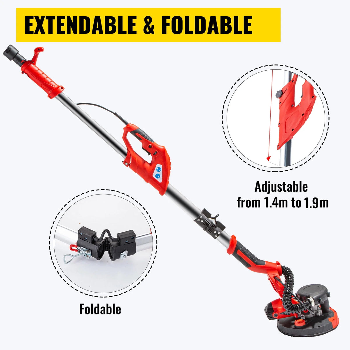 Electric Variable Speed Drywall Sander with Vacuum Bag O565332