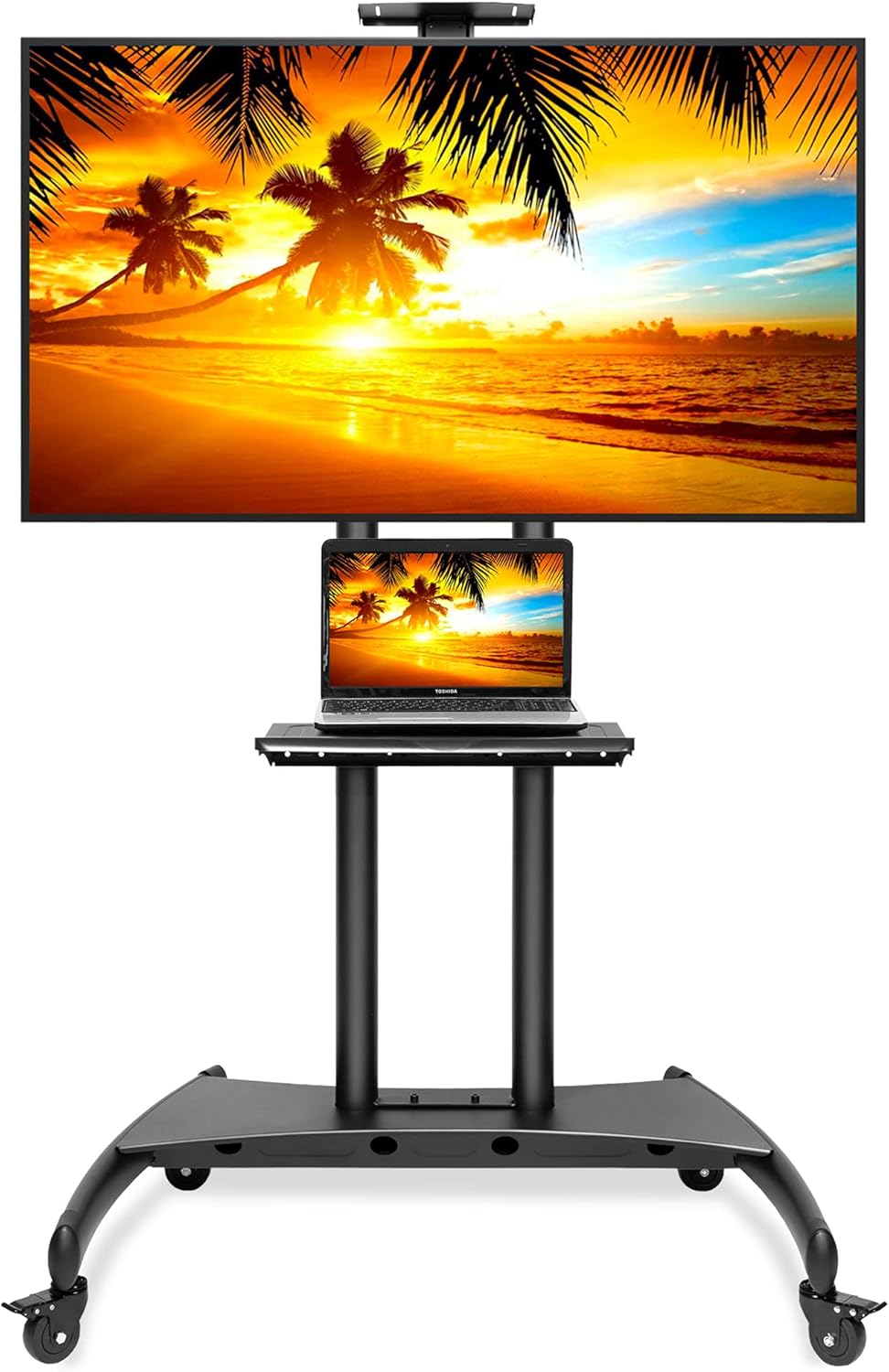 Rolling TV Stand Mobile TV Cart for 55 - 80 TV O4373