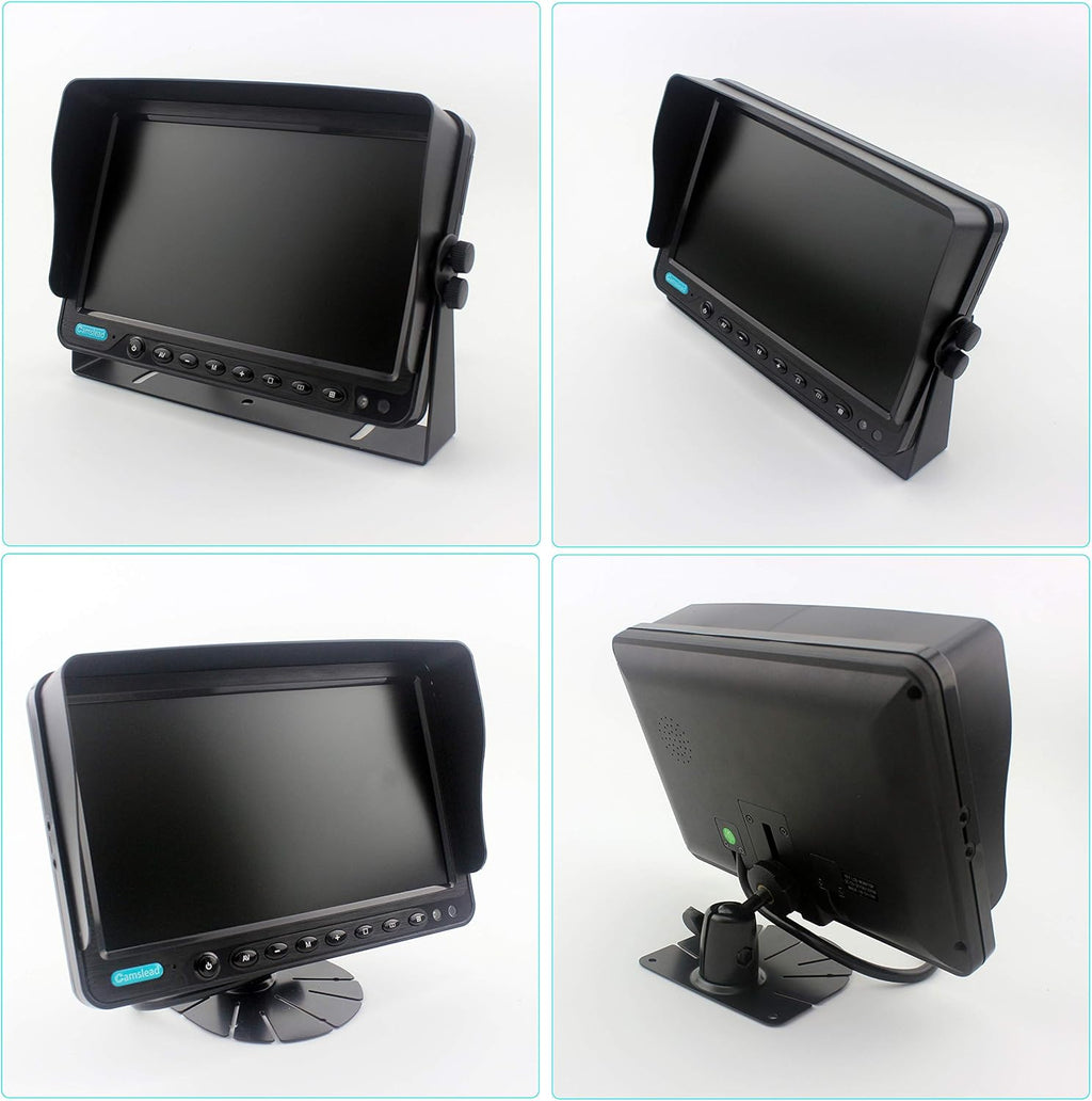 9 inch Quad Split Screen Backup Camera System for Truck Trailer RV Van Caravan Camper B5947