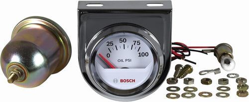 2" Electrical Oil Pressure Gauge White Dial Face Chrome Bezel Pack of 2 L88261