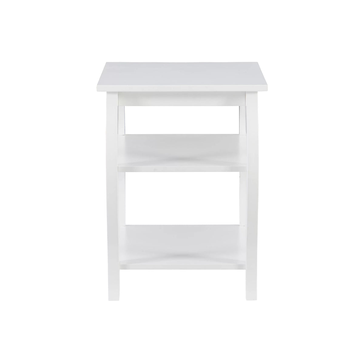 White 2 Shelf Indoor Accent Side Table D299416