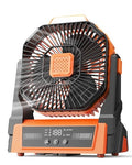 Portable Rechargeable 20000mAh Battery Powered Desk Fan with LED Lantern J653722