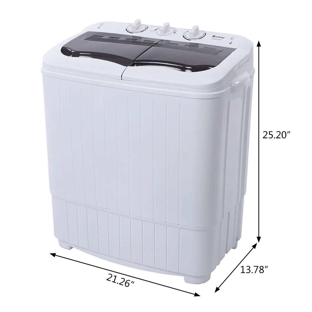 14.3LBS Semi-automatic Compact Twin Tub Washing Machine S2547