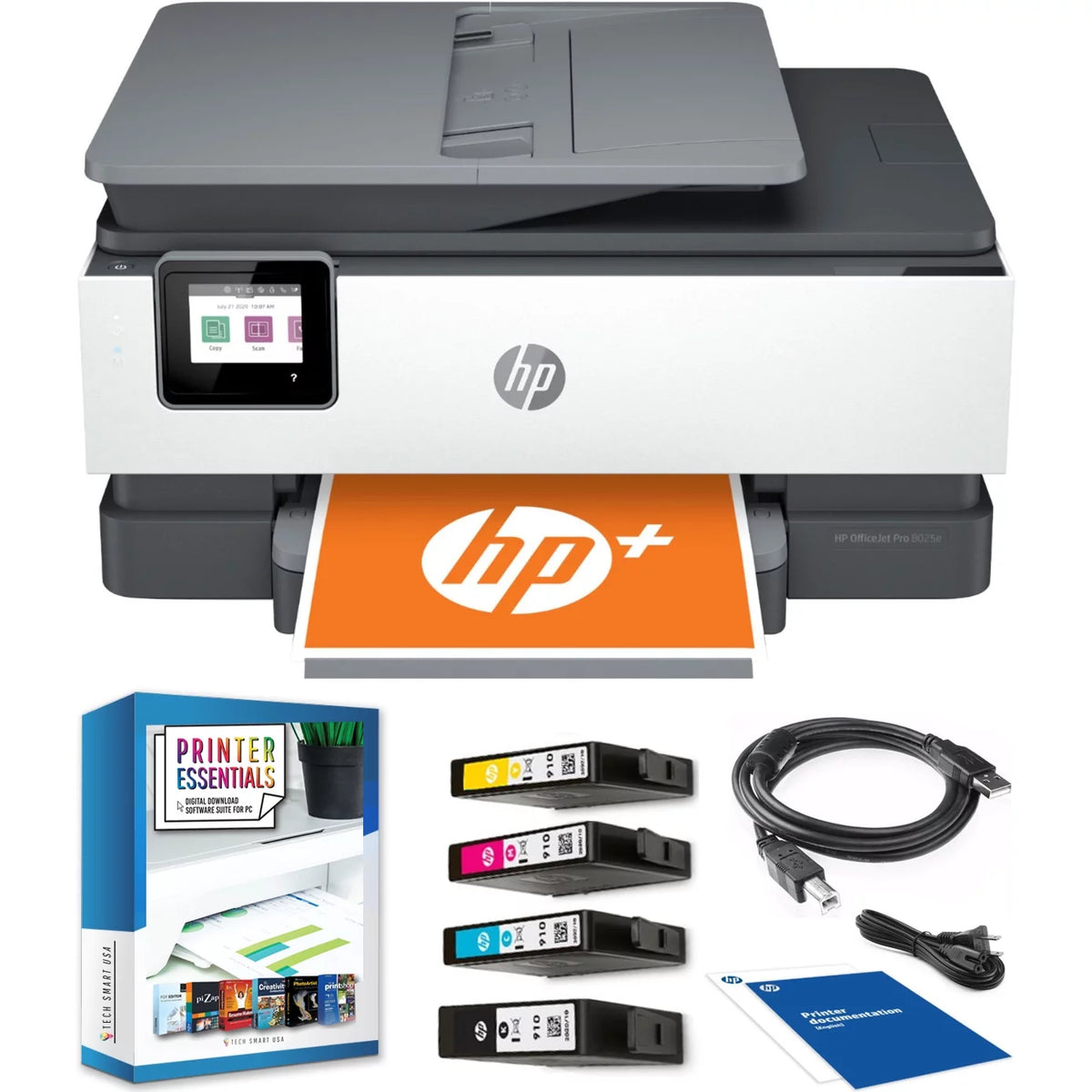 HP OfficeJet Pro 8025e All-in-One Wireless Smart Color Printer Print Scan Copy Fax A9610