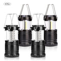 4 Pack Camping Lantern with 30 LED Bulbs and COB Flashlight B78015