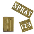 Brass Letter Stencils and Number Stencils 3 inch Interlocking Alphabet St F711811