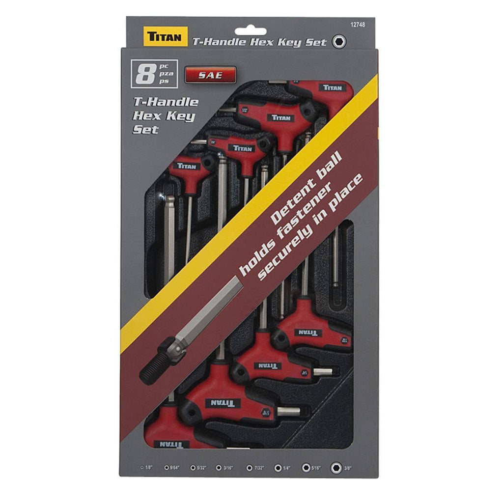 8 Piece SAE T Handle Hex Key Set R1048