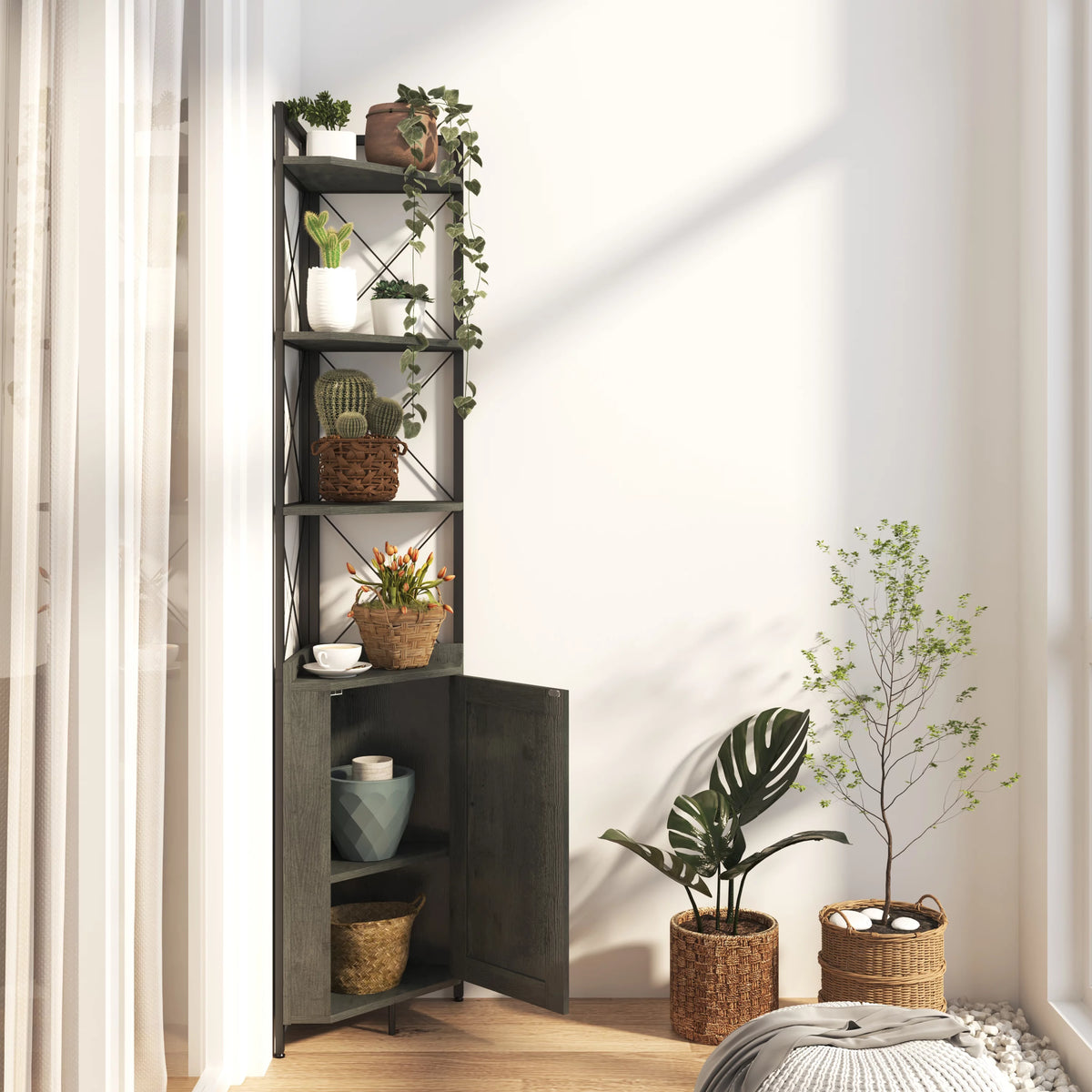 5-Tier Corner Shelf with Storage G59140