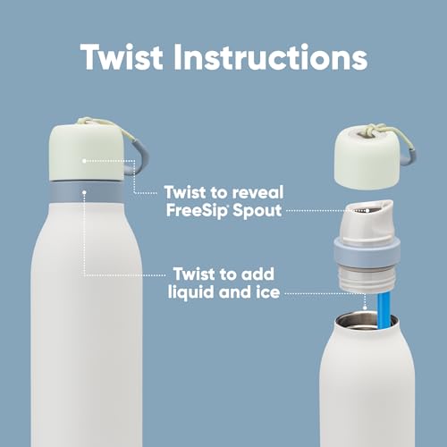 24-oz Insulated Stainless Steel Water Bottle with Straw O816