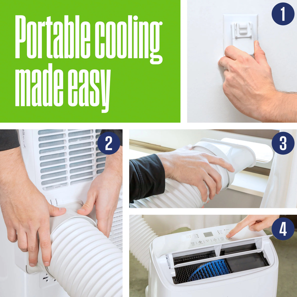 14,000 BTU Portable Air Conditioner with Heat & Dehumidifier M4477