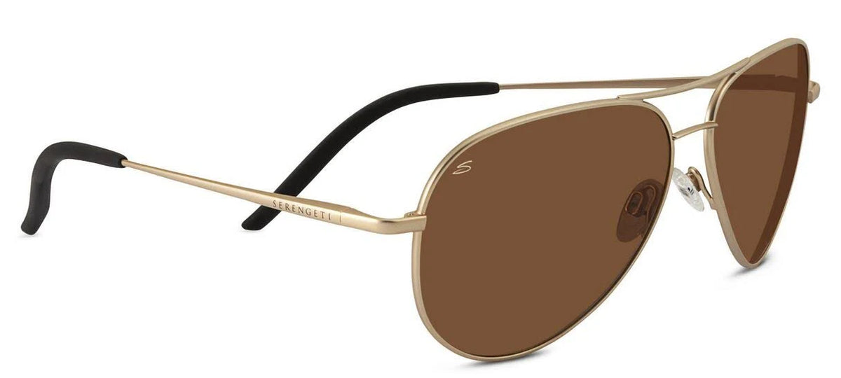 Carrara Satin Soft Gold Polarized Drivers A70044