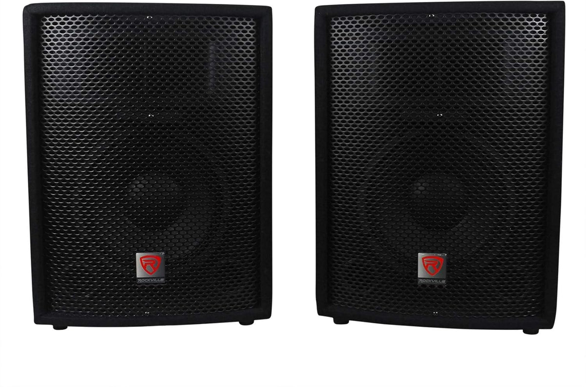 PA System Mixer/Amp with 10" Speakers, Stands, Mics, Bluetooth C14992