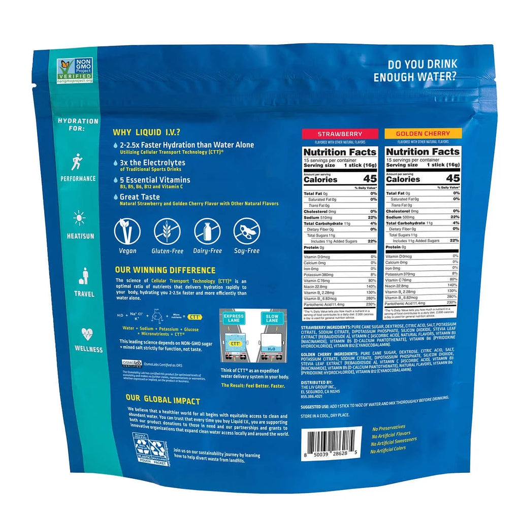30 Individual Serving Stick Packs Variety Pack Hydration Multiplier W65717