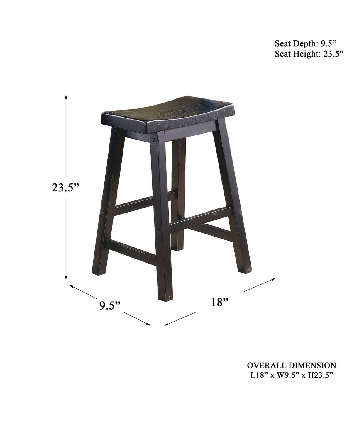 Oak Stool Set of 2 N6305