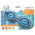Junior Glide Print Swimming Goggles, Aqua with Blue Paint Splatter, Latex-Free, UV Protection, Anti-Fog G9412