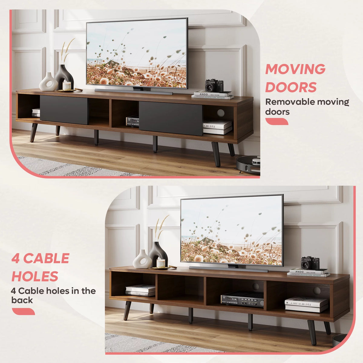 Mid Century Modern TV Stand with Storage G6379