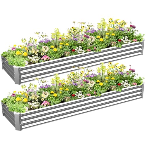 Galvanized Raised Garden Bed 2 Pack W893816