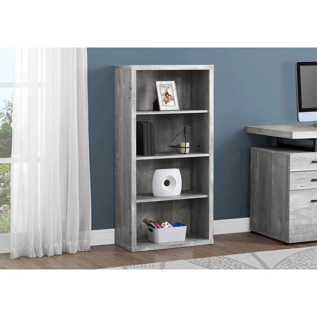 Grey 5 Tier Laminate Bookshelf H6506