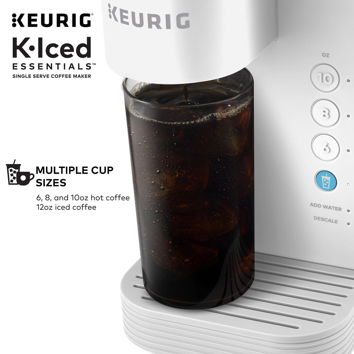 White Iced and Hot Single-Serve Coffee Maker V873